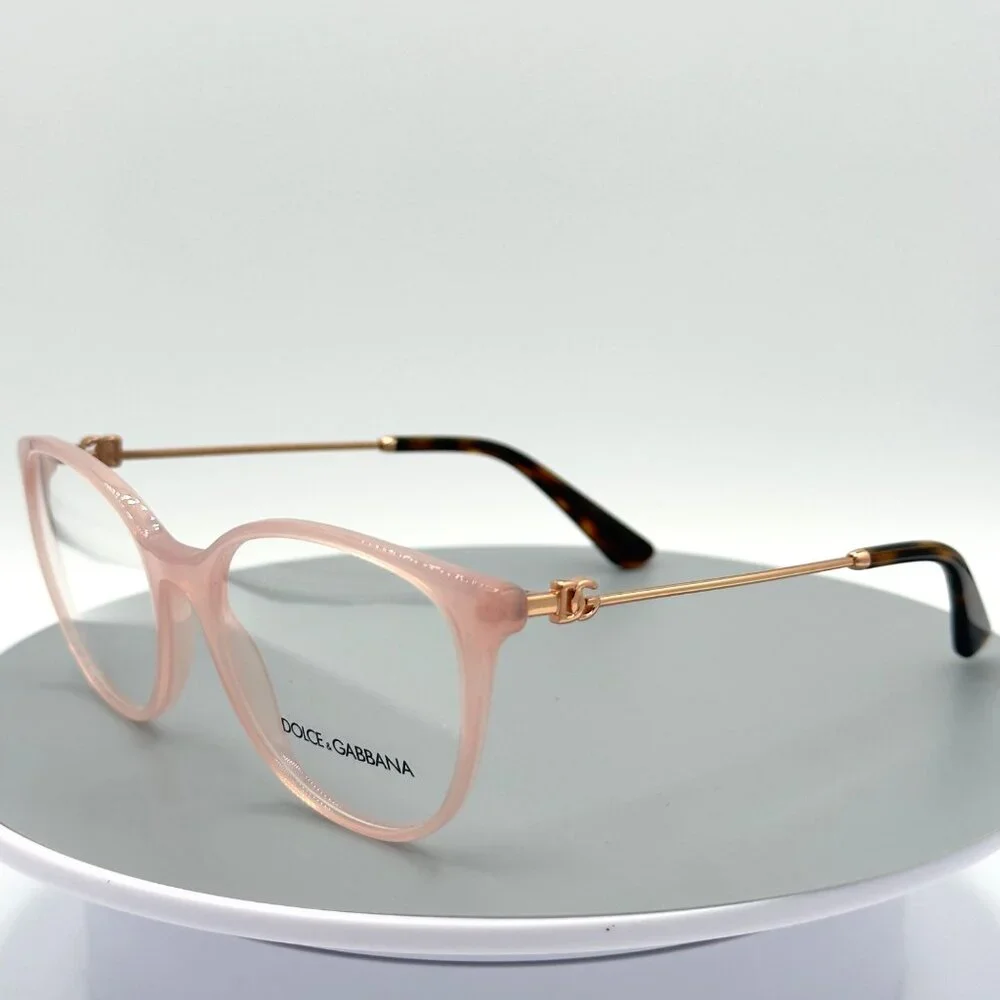 Dolce & Gabbana DG 3363 3384 Pink Rose Gold Tortoise Frame Demo Lens 54 18 145